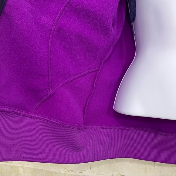 Reebok Purple Color Block Zipper Hooded Fleece Jacket - Picture 11 of 14